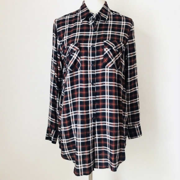 BB Dakota Tops - 🍁BB Dakota Plaid Flannel Button Down Shirt Multi